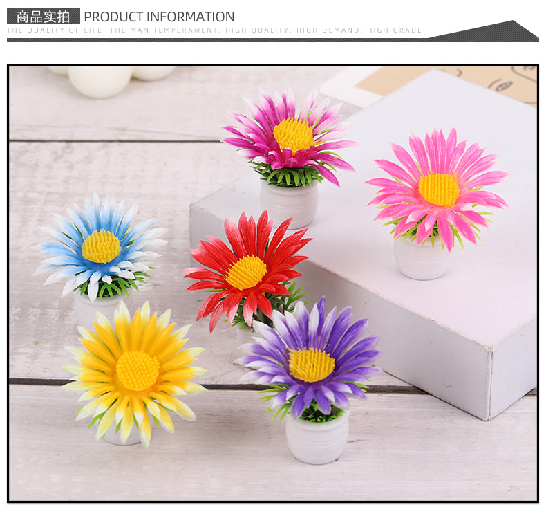 微景观仿真绿植盆栽批发 太阳花迷你盆栽装饰摆件办公卓布置盆景详情7