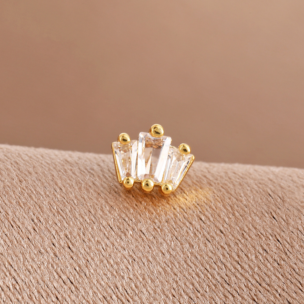 跨境钛钢镶钻鼻钉螺丝拧球直杠鼻钉不锈钢耳钉气质小众设计感耳钉详情11