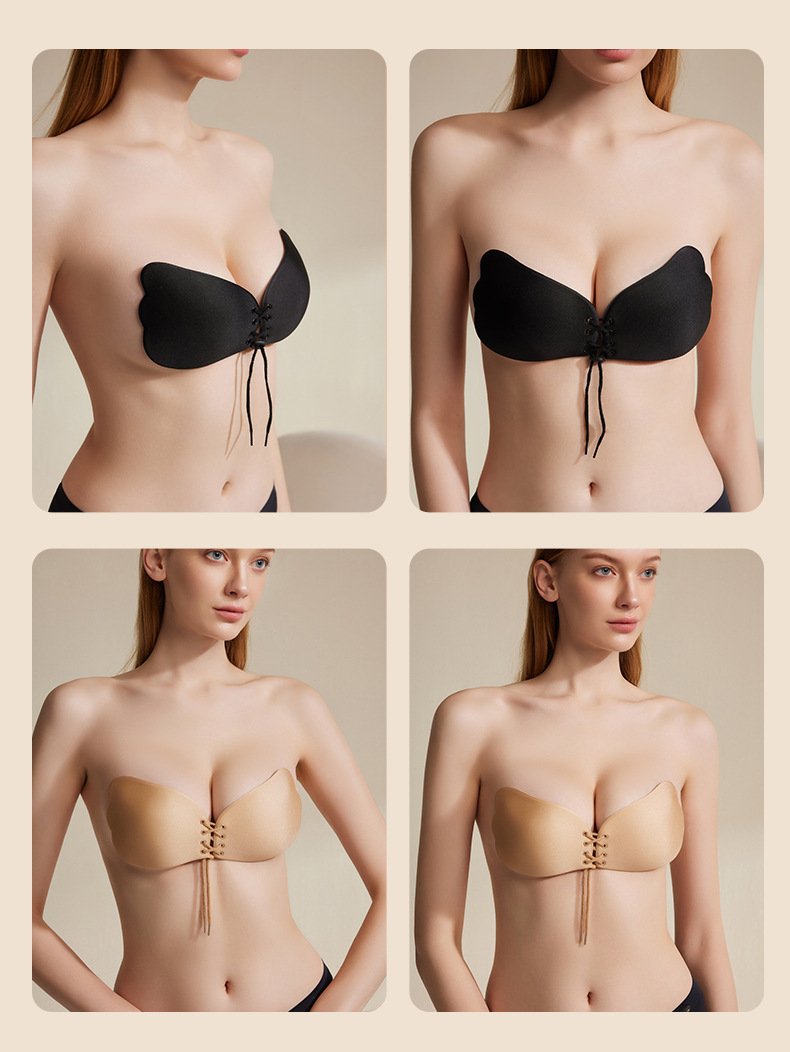 Summer thin, breathable spaghetti-strap strapless wedding dress, gathering invisible bra, lifting, seamless, anti-glare silicone gel stickers pic 11