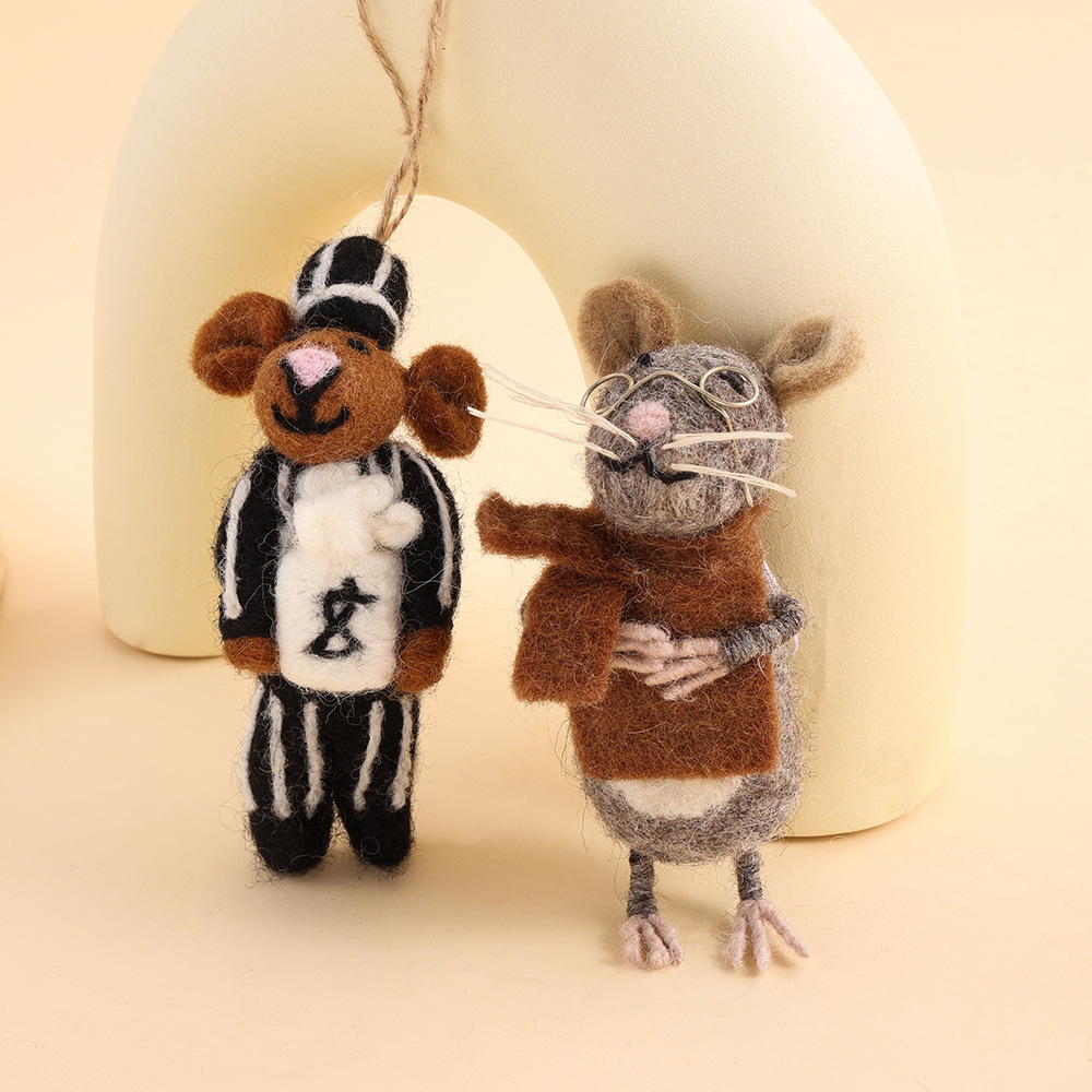 Fun handmade wool felt pendants, Nepalese 3D doll pendants, niche bag pendants, niche pendants pic 2