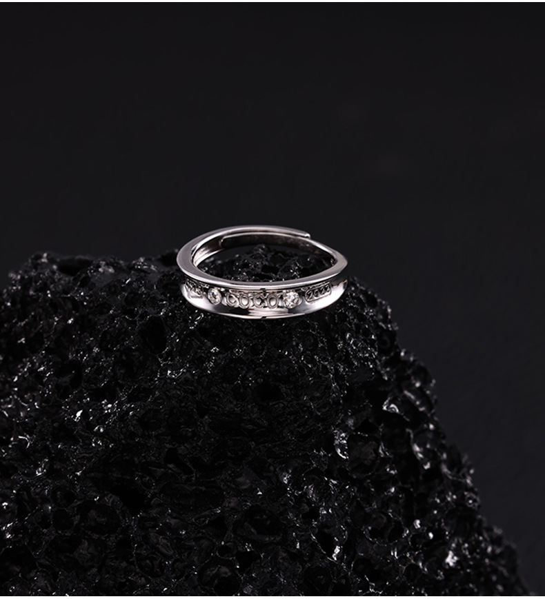 s925纯银法式满天星莫桑石戒指百搭高级小众时尚食指戒个性ins风详情7