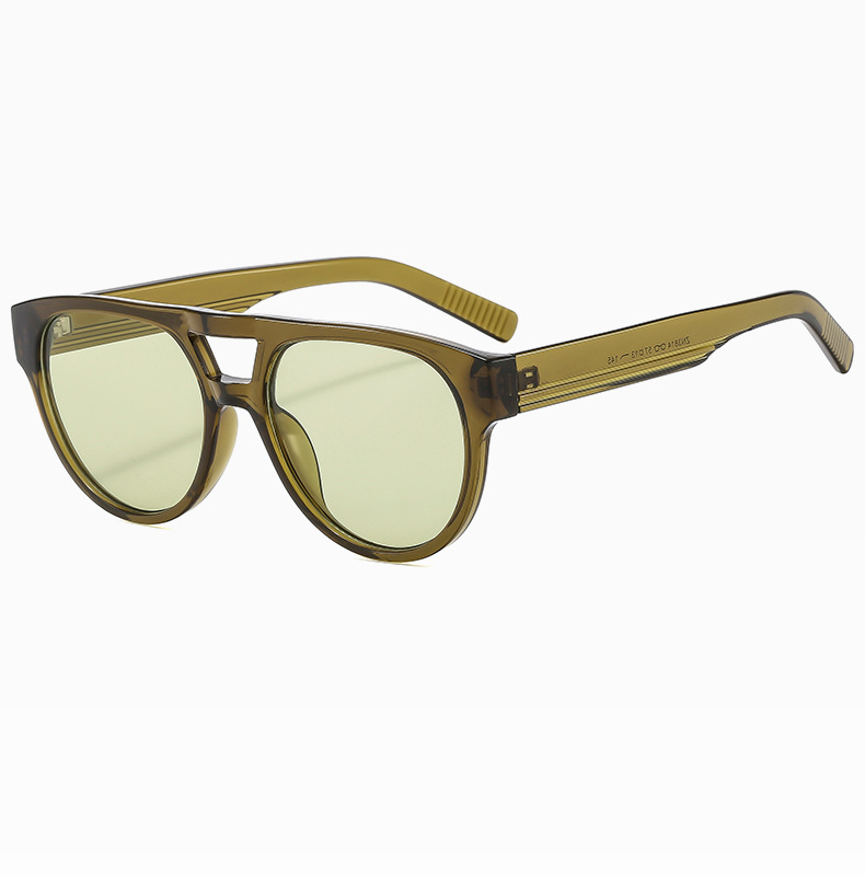 2024年双梁嘻哈开车司机蛤蟆防紫外线墨镜男时尚潮搭防蓝光平光镜详情20