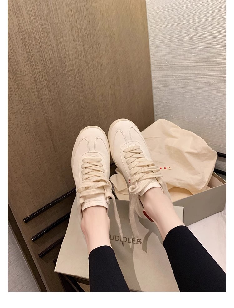 葡萄妈studiolee同款牛皮系带休闲百搭运动板鞋圆头小白鞋女新款详情28