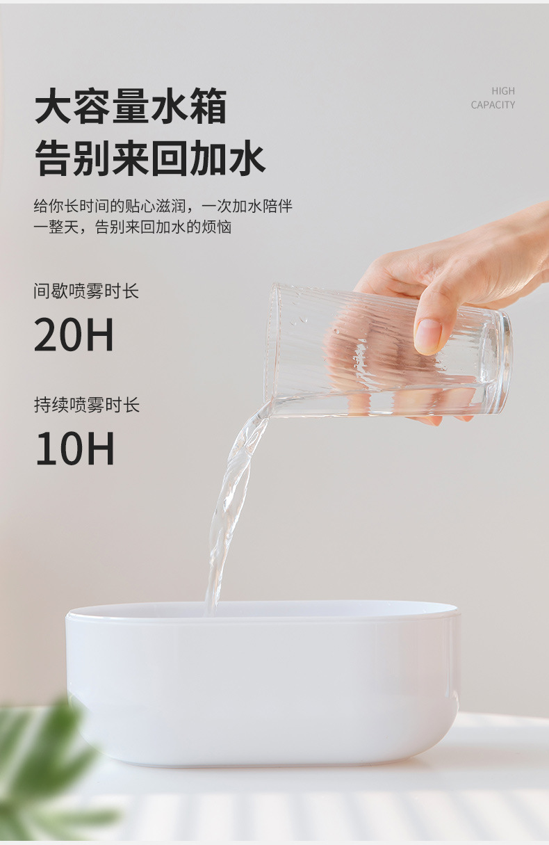 Dual spray projection humidifier USB charging household air humidifier mini car desk small humidifier pic 12