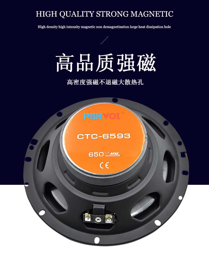 佩沃跨境新款厂家直销车载音响外放通用同轴喇叭小汽车扬声器详情4