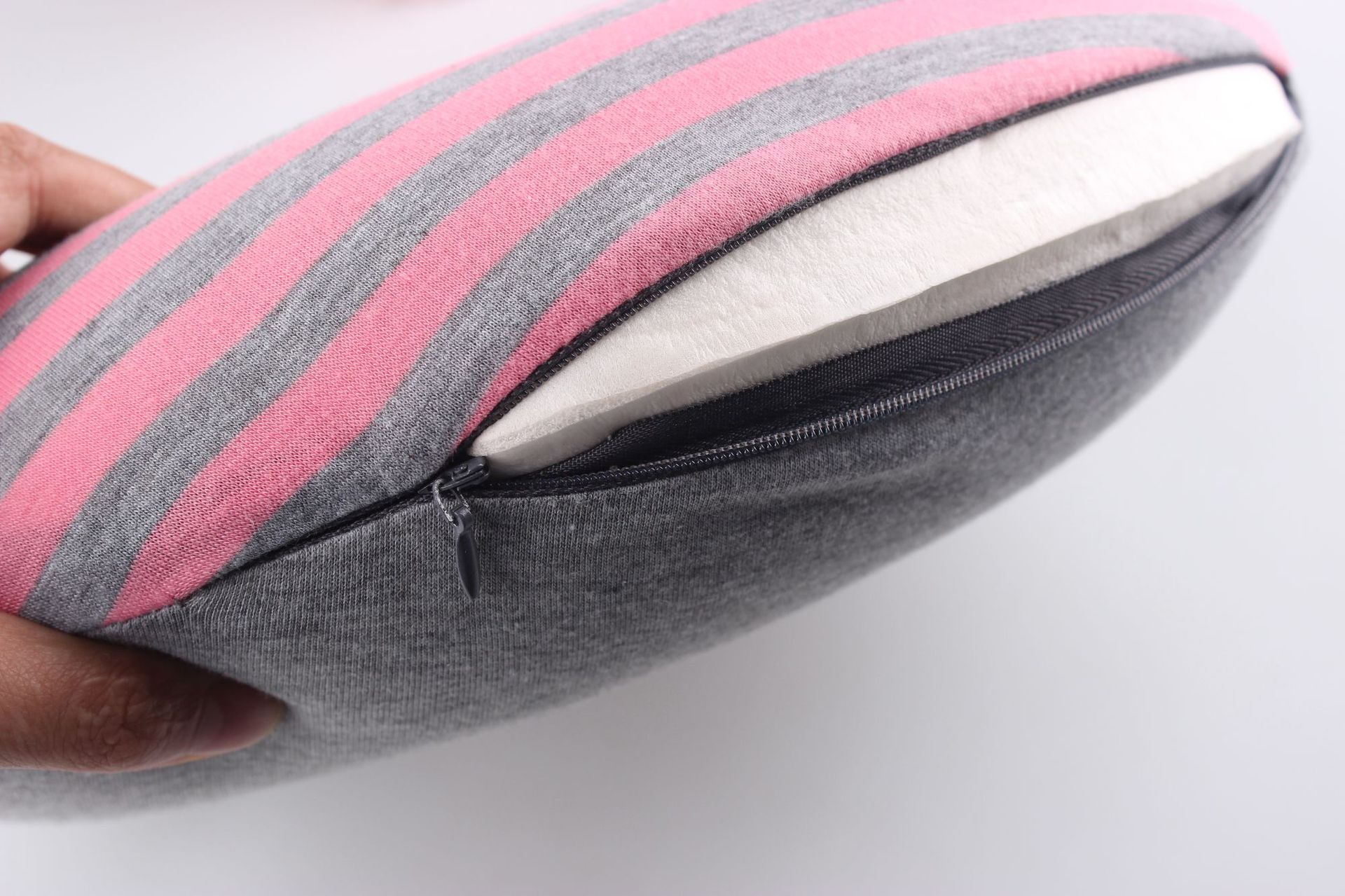 条纹新款U型枕慢回弹记忆棉托背颈枕旅行枕颈椎便携旅游家用枕详情19