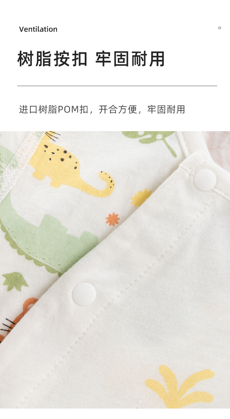 Summer thin pure cotton one-piece suit for newborn babies, new baby dress for boys and girls to crawl out, monk dress pic 5