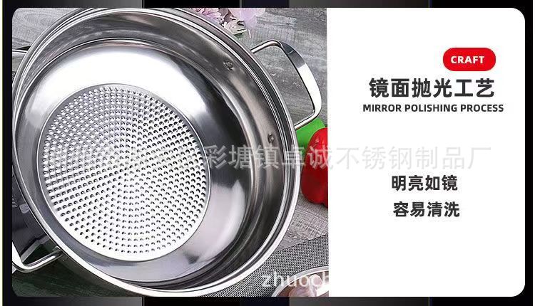 Wholesale of thickened stainless steel soup POTS, hot pot covers, induction cooker special POTS, commercial and household gift POTS, hot pot pic 12