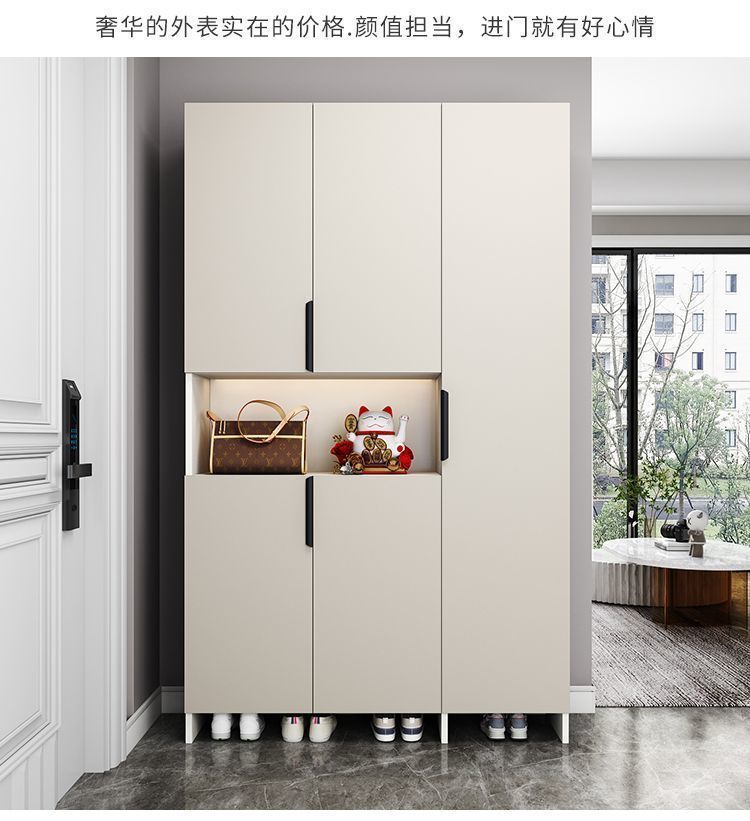 实木入户鞋柜换鞋凳家用门口靠墙多功能玄关柜收纳置物阳台储物柜详情15