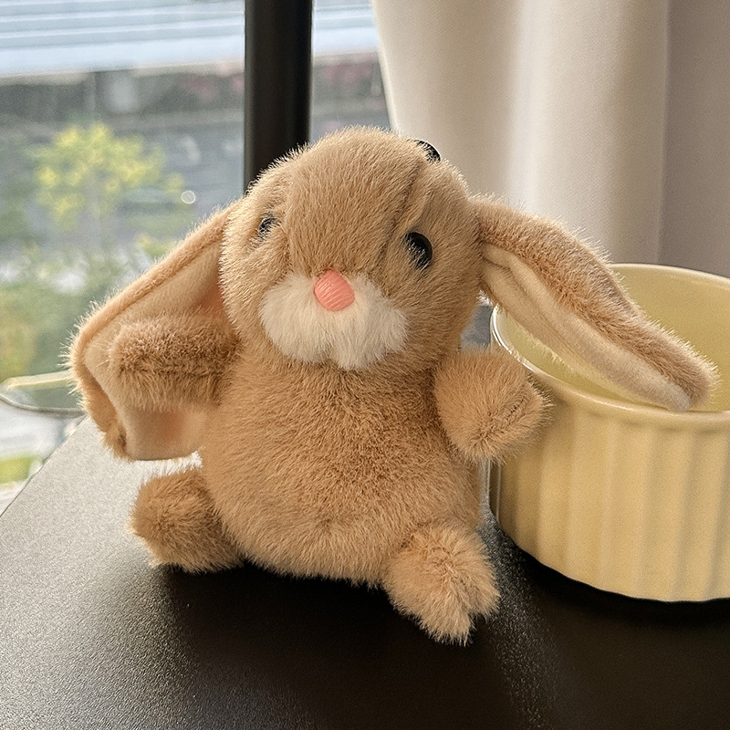 Sweet little rabbit dolls, comforting and accompanying long-haired, big-eared rabbit plush toys, keychains, bags, pendants, figurines, gifts pic 5