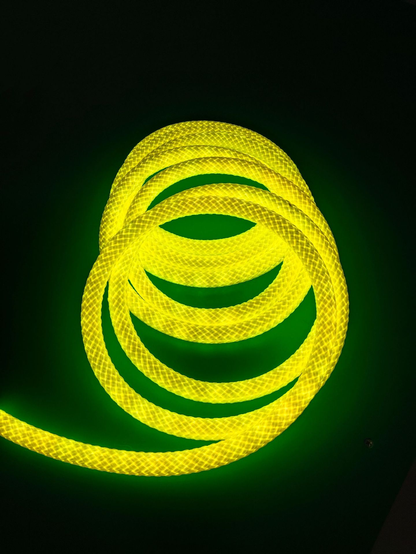 Internet-famous woven nylon light strip, 360-degree LED waterproof neon seven-color flashing light, RGB iridescent running horse atmosphere light pic 18