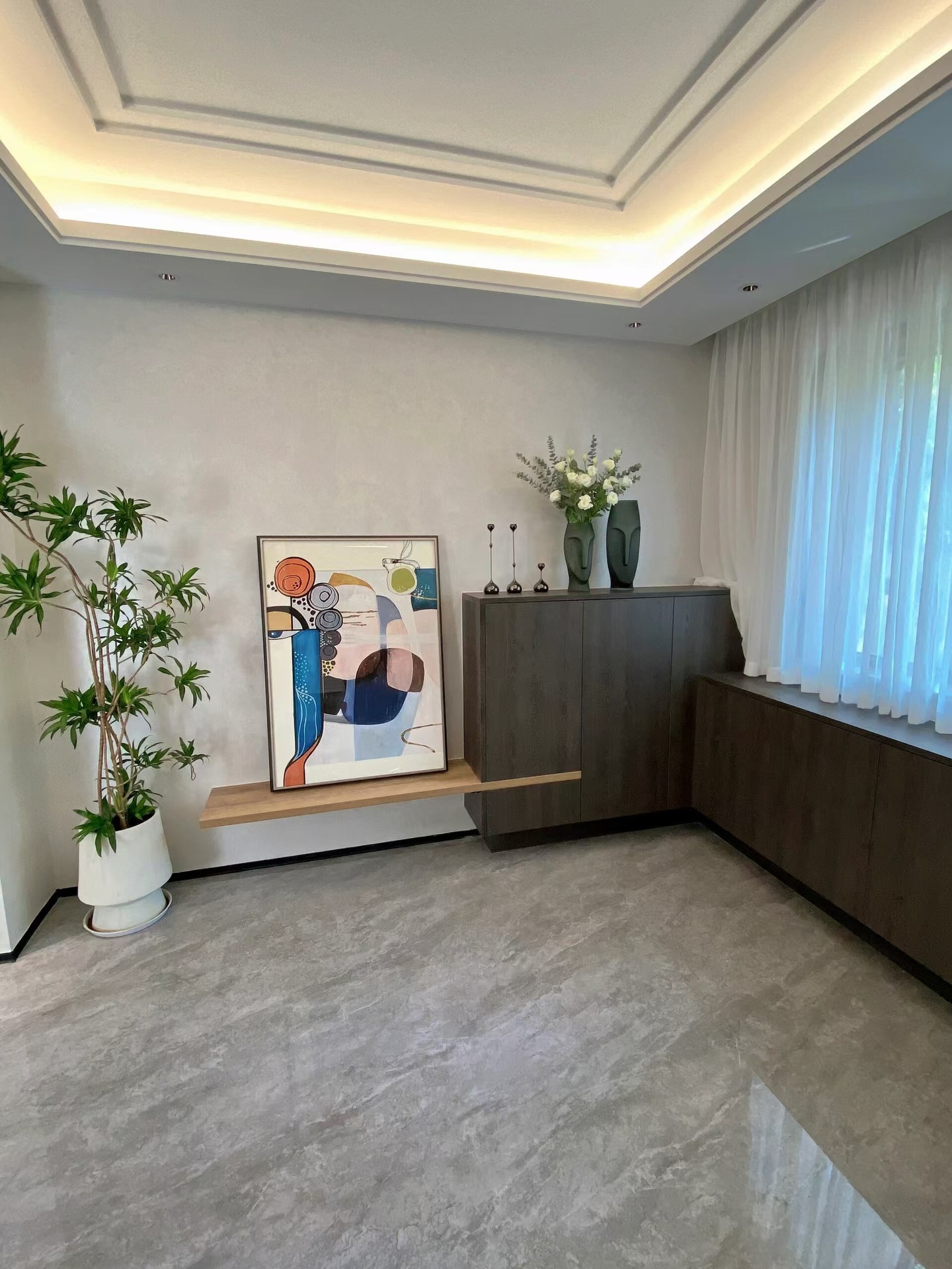 New ultra-tight joint rock plate simple 1, the same style marble tile, modern light luxury living room continuous pattern floor tile, 900*1800 pic 5