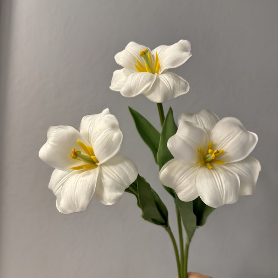 PU开口笑郁金香仿真假花手感保湿婚庆用花摄影道具装饰摆件仿真花详情22