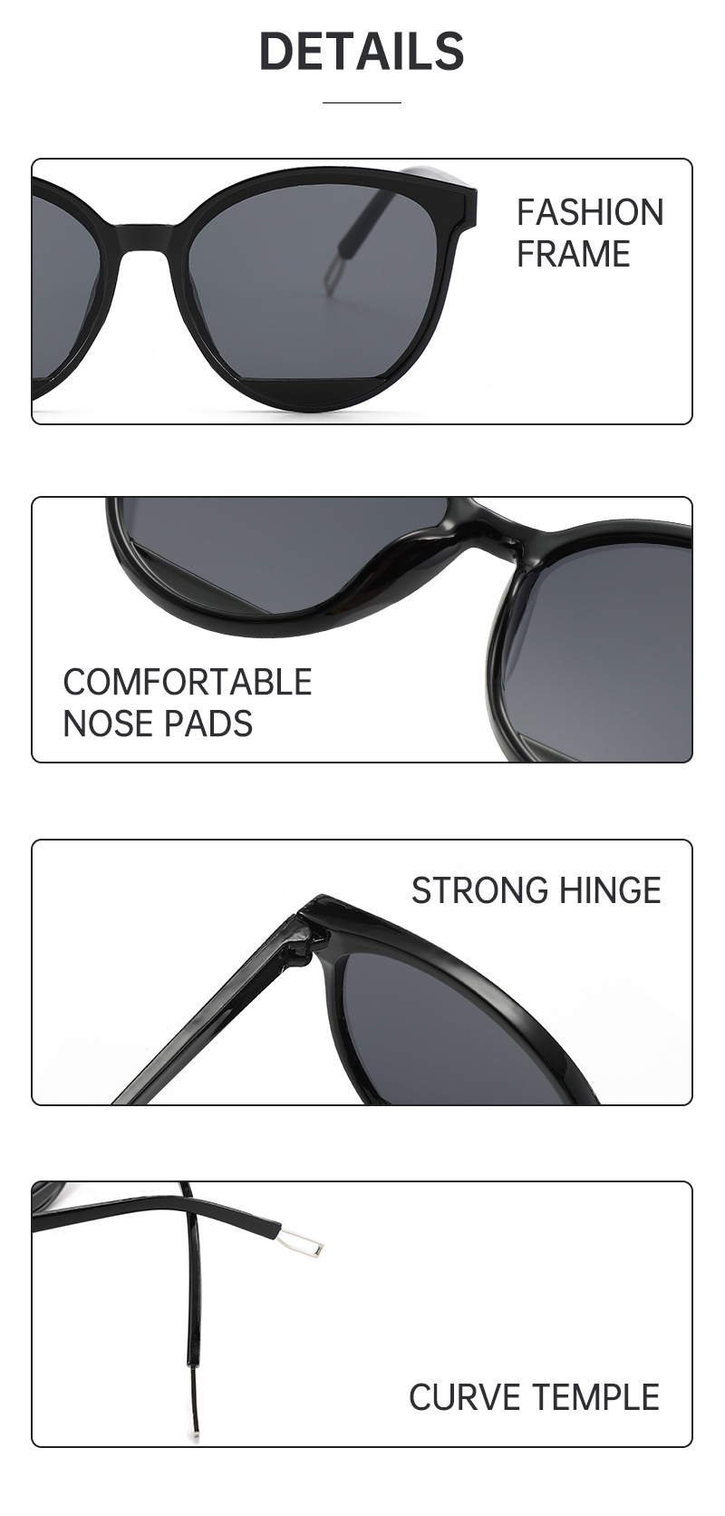 个性韩版不规则镜片太阳镜时尚网红墨镜女高级感圆框修脸太阳眼镜详情9