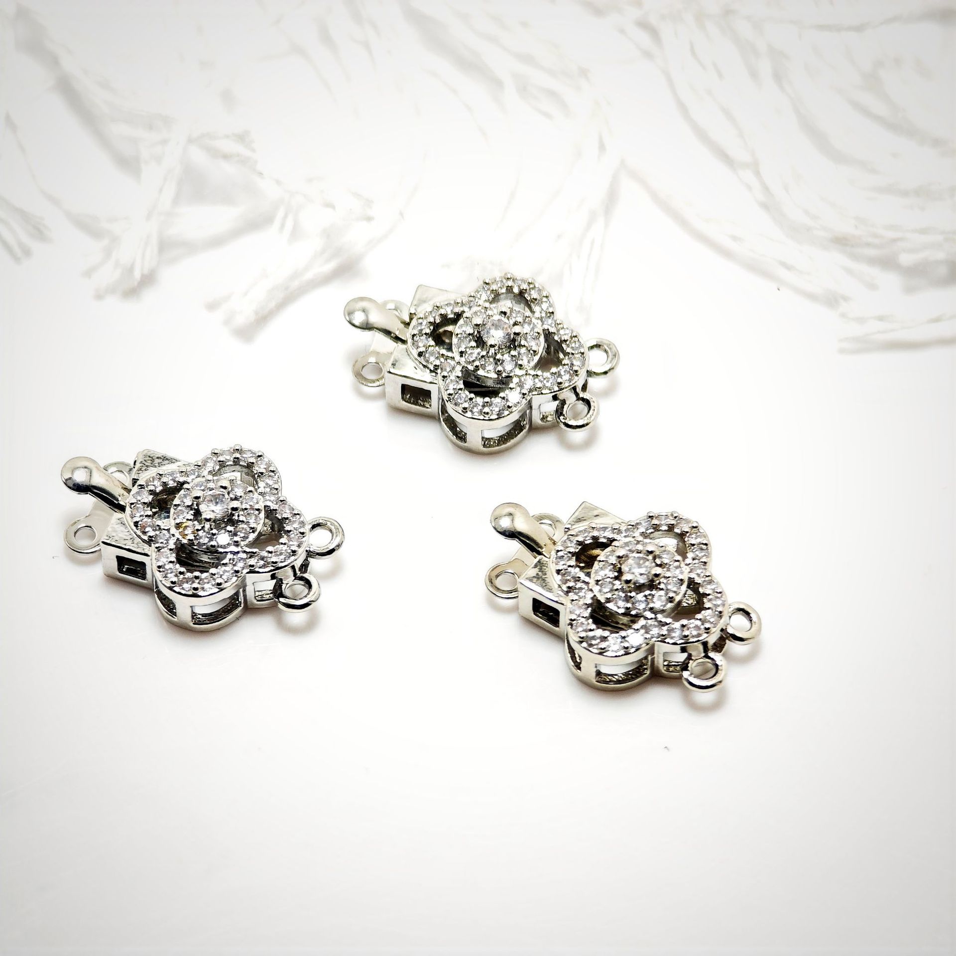 High color retention, real gold plating, double hanging, zirconium pearl buckle, pin, buckle necklace, connecting buckle head, DIY jewelry bracelet pic 38