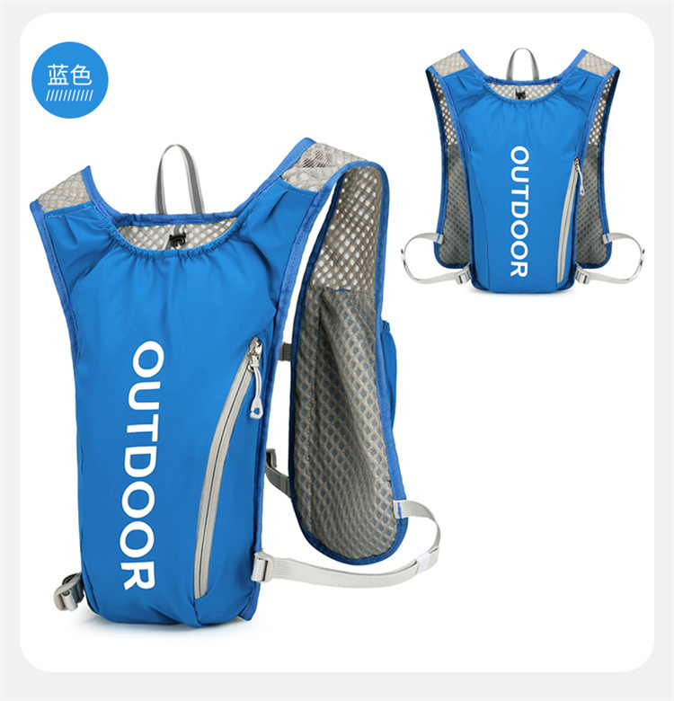 新款多功能尼龙跑步背包安全反光运动背包水袋背包骑行包详情30
