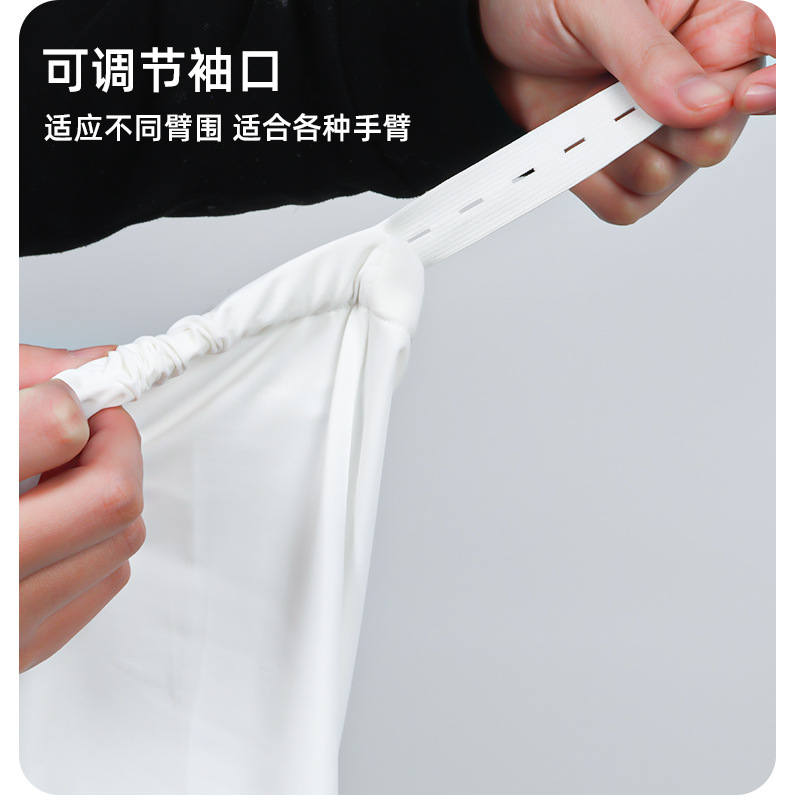 冰袖女长款户外防晒袖冰丝轻凉透气可调节白色冰袖详情15
