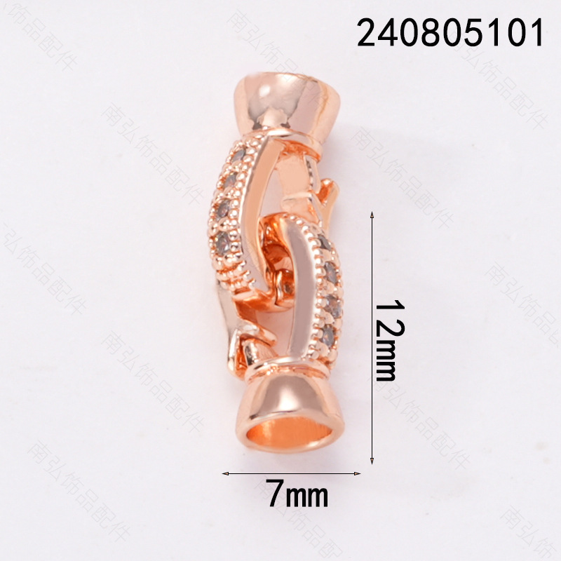 珍珠项链扣头镶锆喇叭扣万能扣收尾扣手链扣毛衣链diy珠宝配件详情4