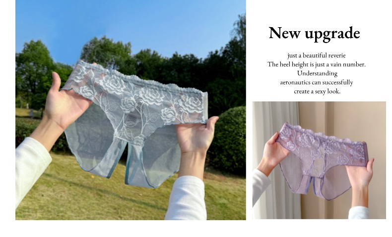 2026 New style Pure Desire for Girls, sexy and comfortable high-waisted seamless lace underpants, ladies' seductive triangle pants pic 12