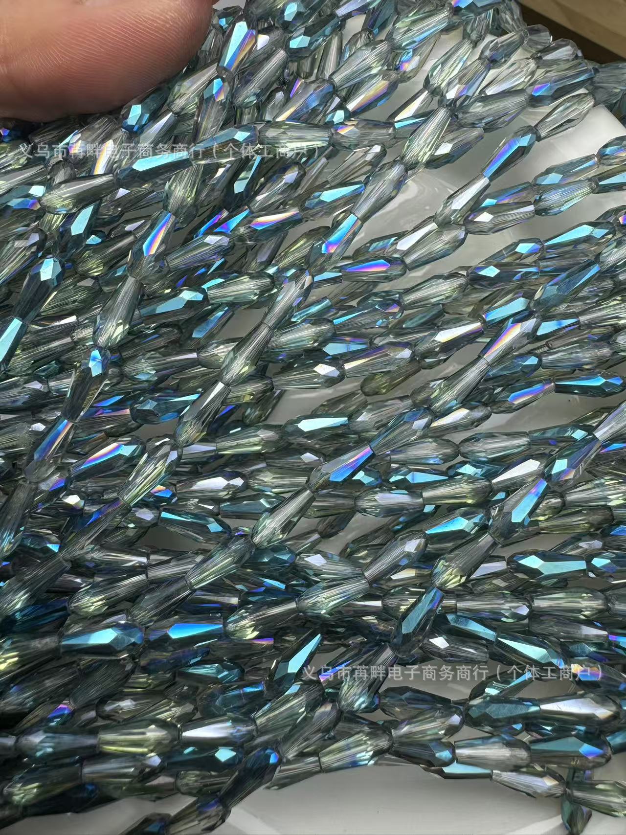 4mm*9mm长水滴人鱼泪晶晶diy水晶饰品配件玻璃珠子长水滴晶晶配件详情45