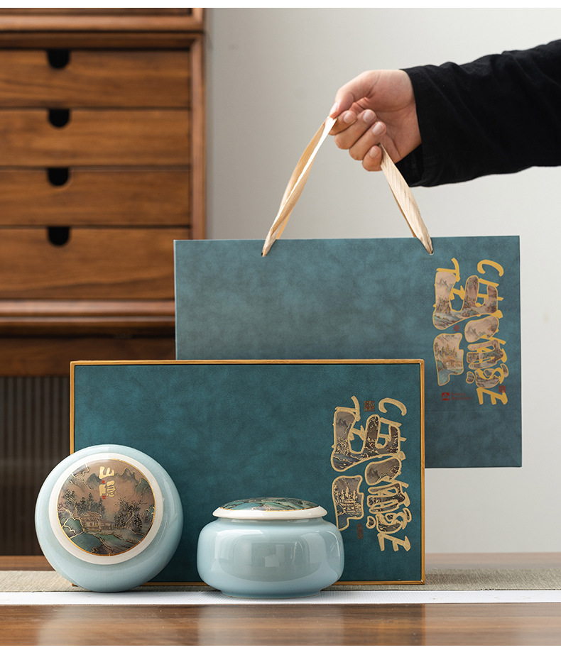 高档茶叶罐包装礼盒通用半斤装茶叶罐古密封罐密封茶罐盒装批发详情14