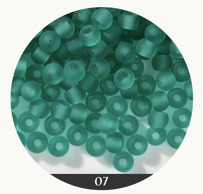 FGB千色玻璃米珠4mm染心磨砂圆珠diy散珠饰品配件串珠手链混珠详情10