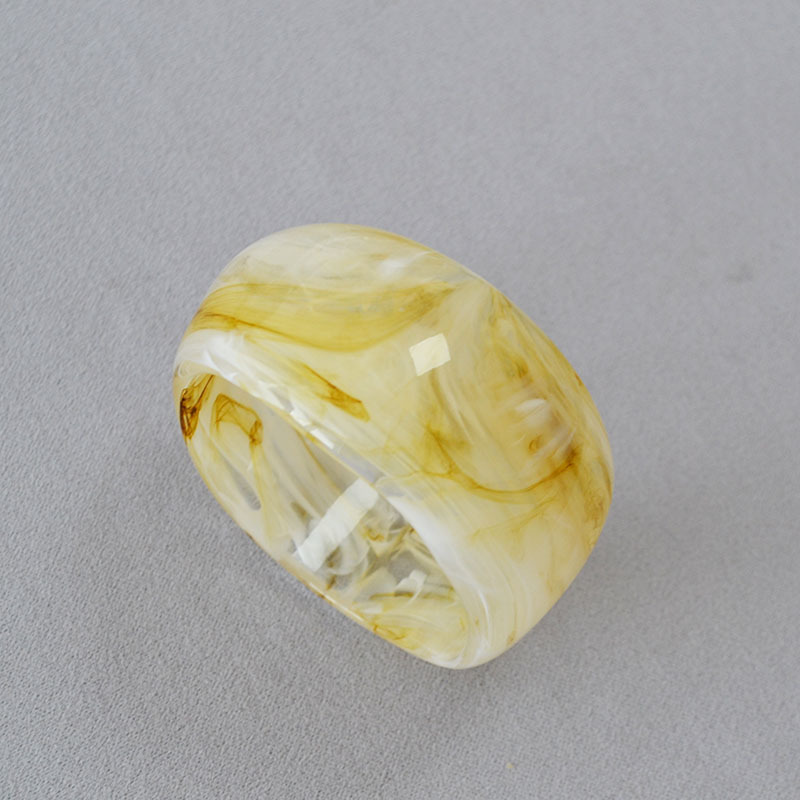 欧美时尚夸张小众复古文艺不规则亚克力水墨晕染宽版高级感手镯女详情12