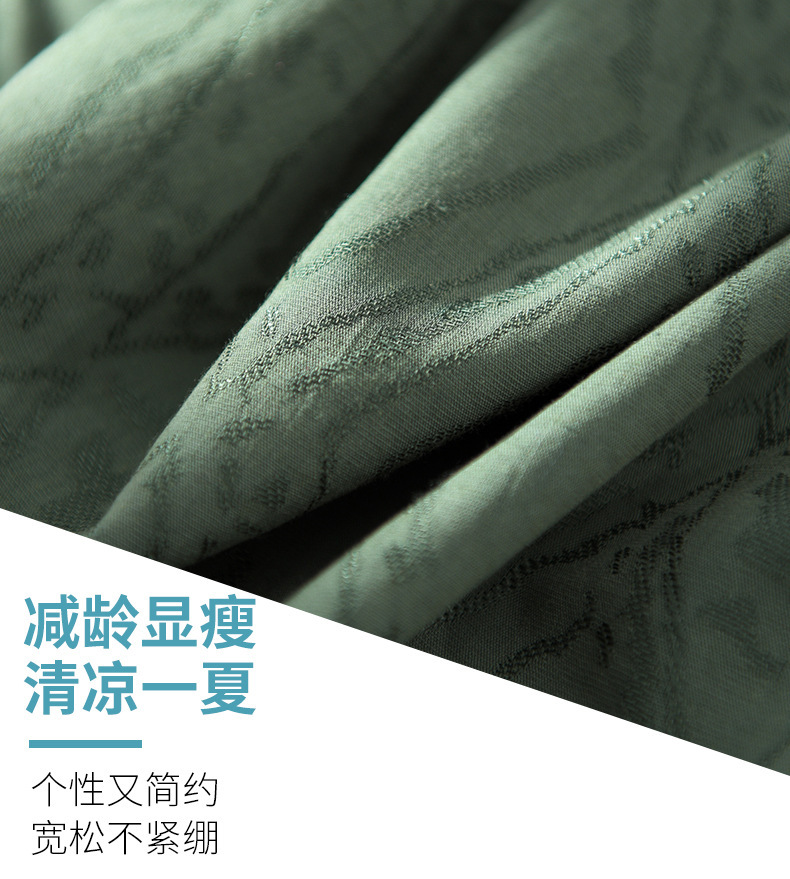 奶奶夏装短袖棉麻套装中老年人女装开衫唐装老人太太衣服妈妈衬衫详情7