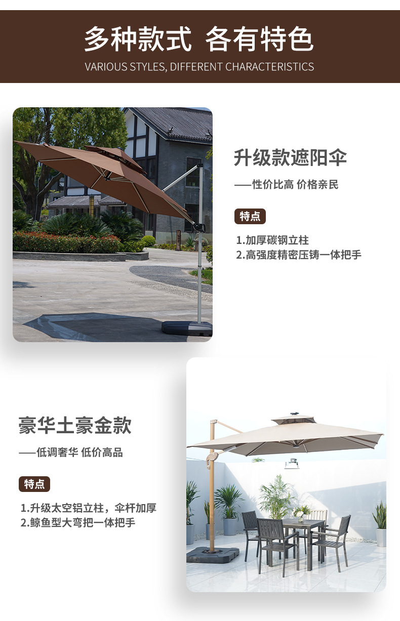 工厂直发户外遮阳伞太阳伞庭院伞迷你罗马伞中东吊伞批发详情8
