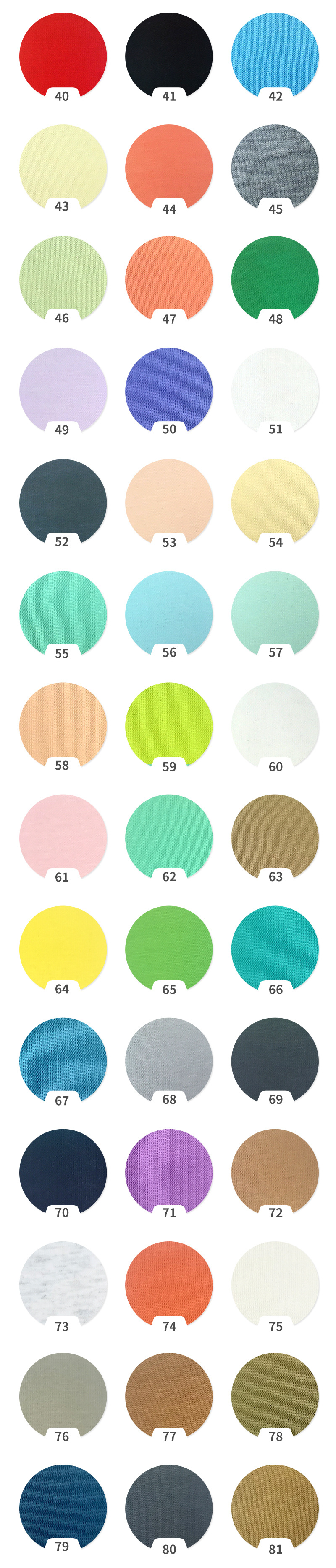 春夏针织汗布180g索罗娜凉感平纹布女装童装T恤平纹防晒面料详情14