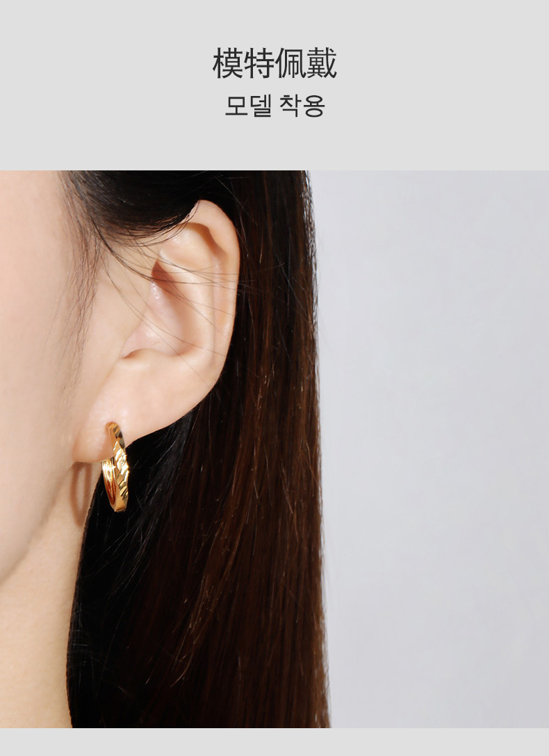 S925纯银耳环切面夏季基础小众极简耳饰百搭气质饰品女高级感耳钉详情20