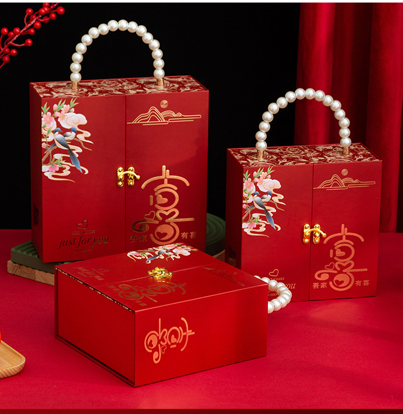 高档伴手礼礼盒喜糖盒空盒手提结婚订婚宾客回礼包装盒盒子批发详情12