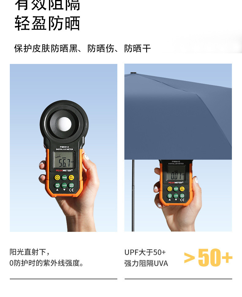 超轻三折碳纤维羽毛伞铅笔伞晴雨两用黑胶遮阳防晒太阳伞轻量伞详情3