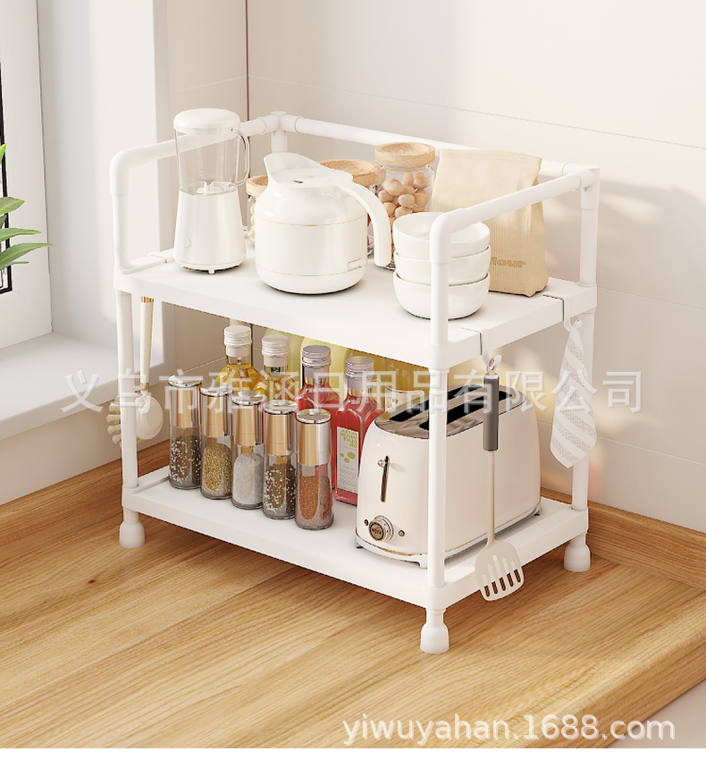 跨境多层高脚款厨房收纳整理置物架调料收纳架微波炉架杂物收纳架详情13