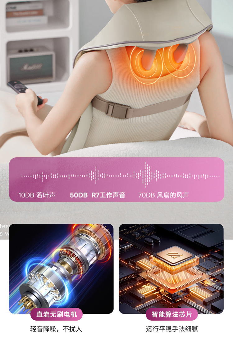 新款跨境斜方肌颈椎按摩仪颈部按摩器肩颈脖子揉捏按摩护颈仪披肩详情14