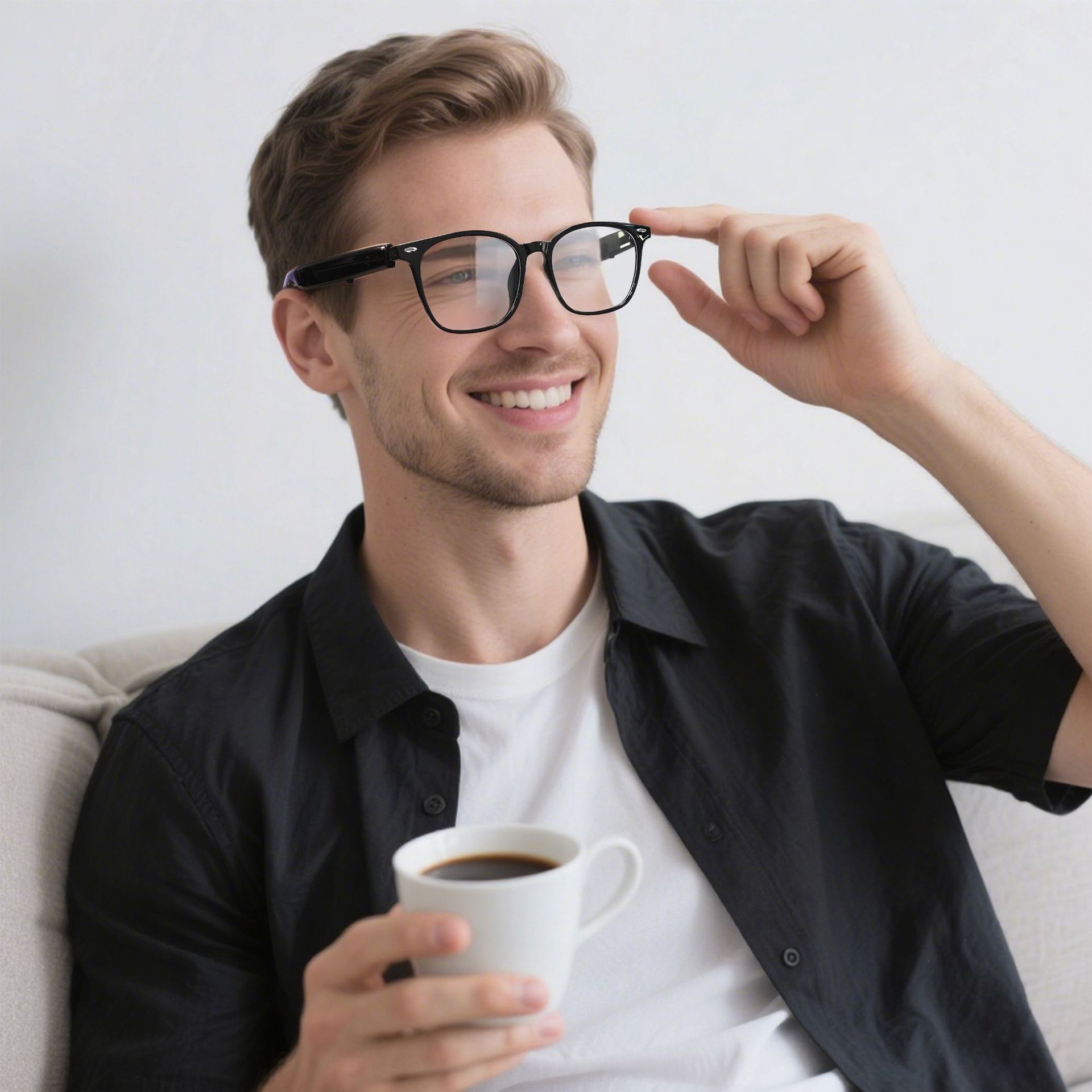 The new F16 AI translation Bluetooth glasses offer real-time translation in over 100 languages and are smart glasses for listening to music and making calls pic 48