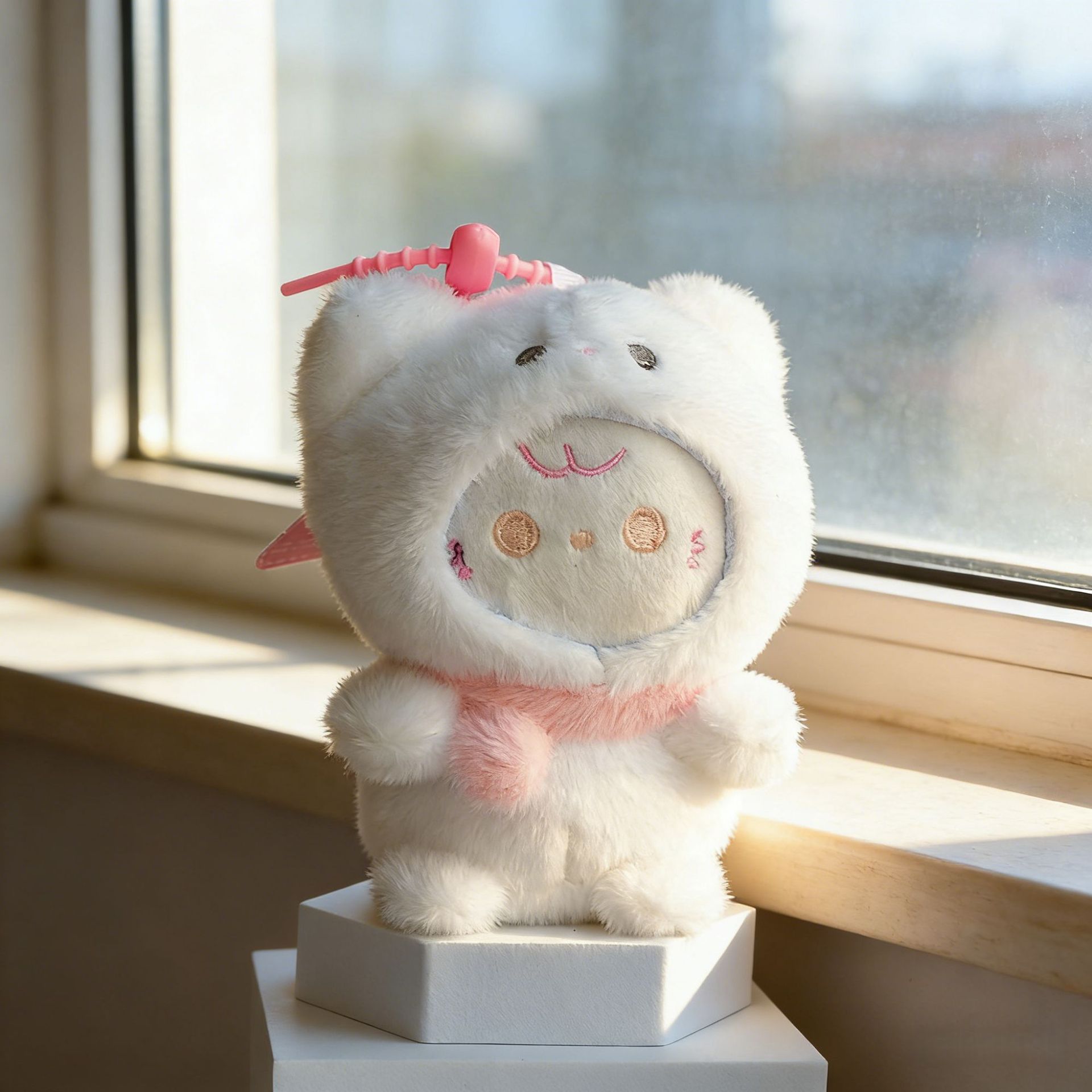 RosyPosy's winter snowman plush toy, a cute cartoon little snowman doll bag and pendant pic 6