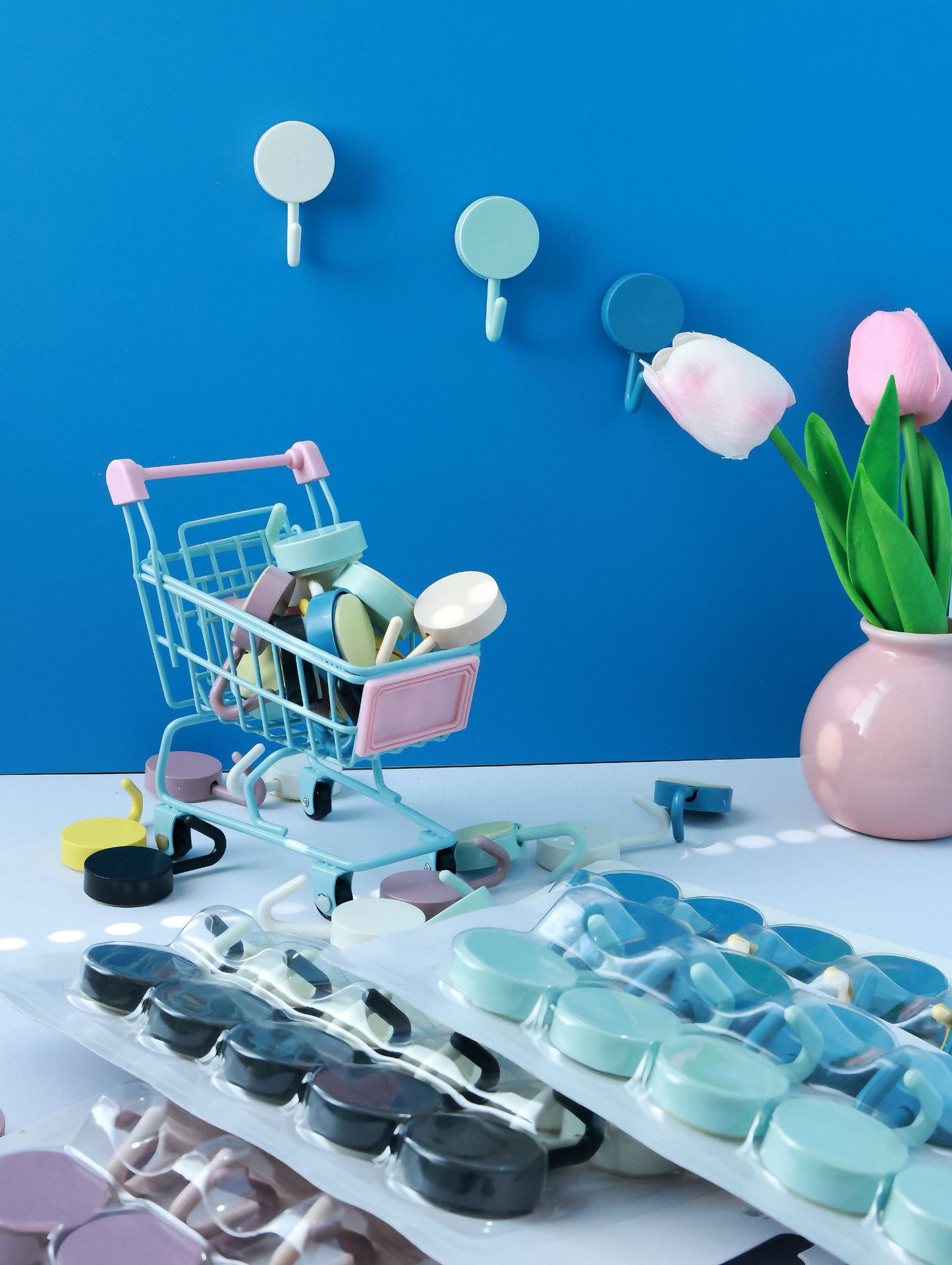 马卡龙挂钩无痕可爱粘钩塑料北欧钩子厨房浴室彩色免打孔挂衣钩详情7