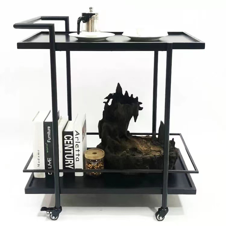 The restaurant, European-style hotel, wine, tea and snacks trolley, dessert and fruit counter, ironwork mobile double-decker dining car pic 2