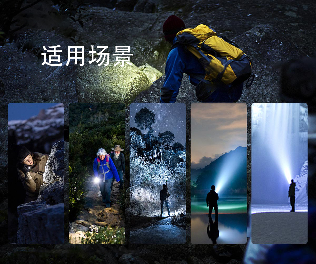 新款户外白长续航充电铝合金防身露营巡逻应急手电筒详情8
