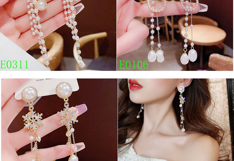 925银针轻奢锆石百搭耳环高级感时尚耳钉女气质爆款流苏耳饰批发详情14