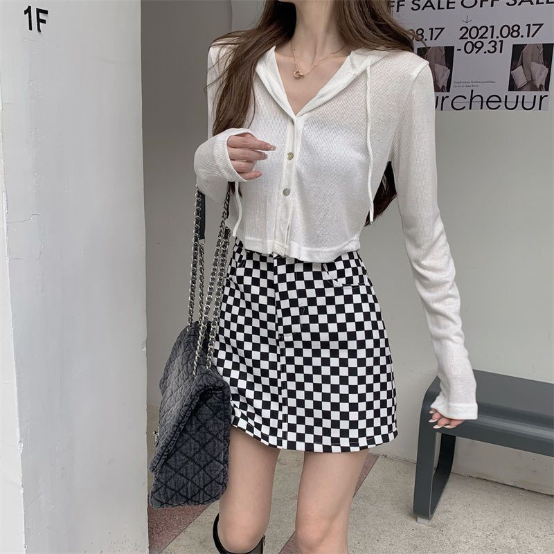 软糯连帽长袖开衫短外套女2023新款秋季懒惰风修身短款打底衫上衣详情34