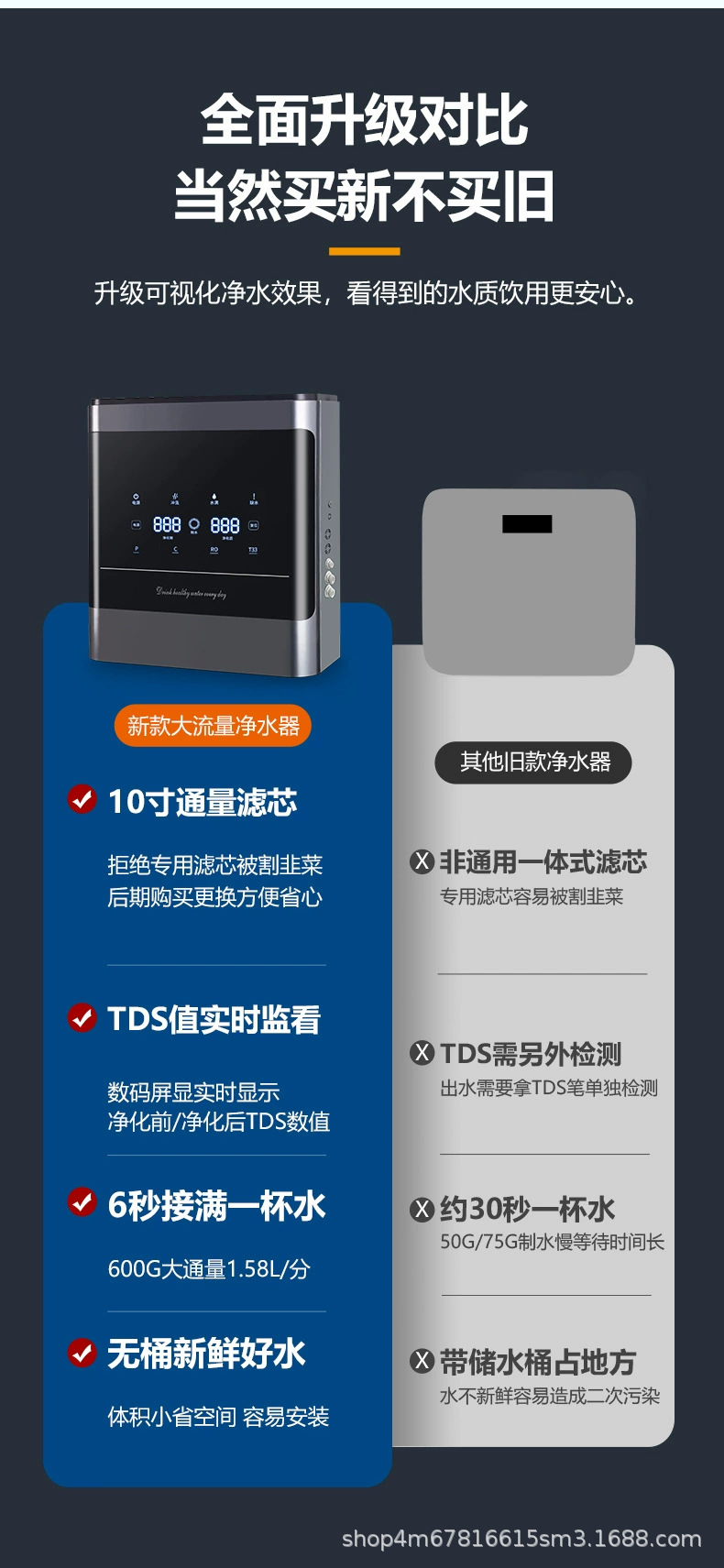 600G纯水机家用厨房直饮机RO反渗透净水机自来水过滤器家用净水器详情9