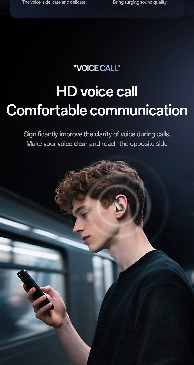 The new AI smart cross-border model M134 ear-hanging OWS non-in-ear open Bluetooth headphones with dual digital display private mold pic 11