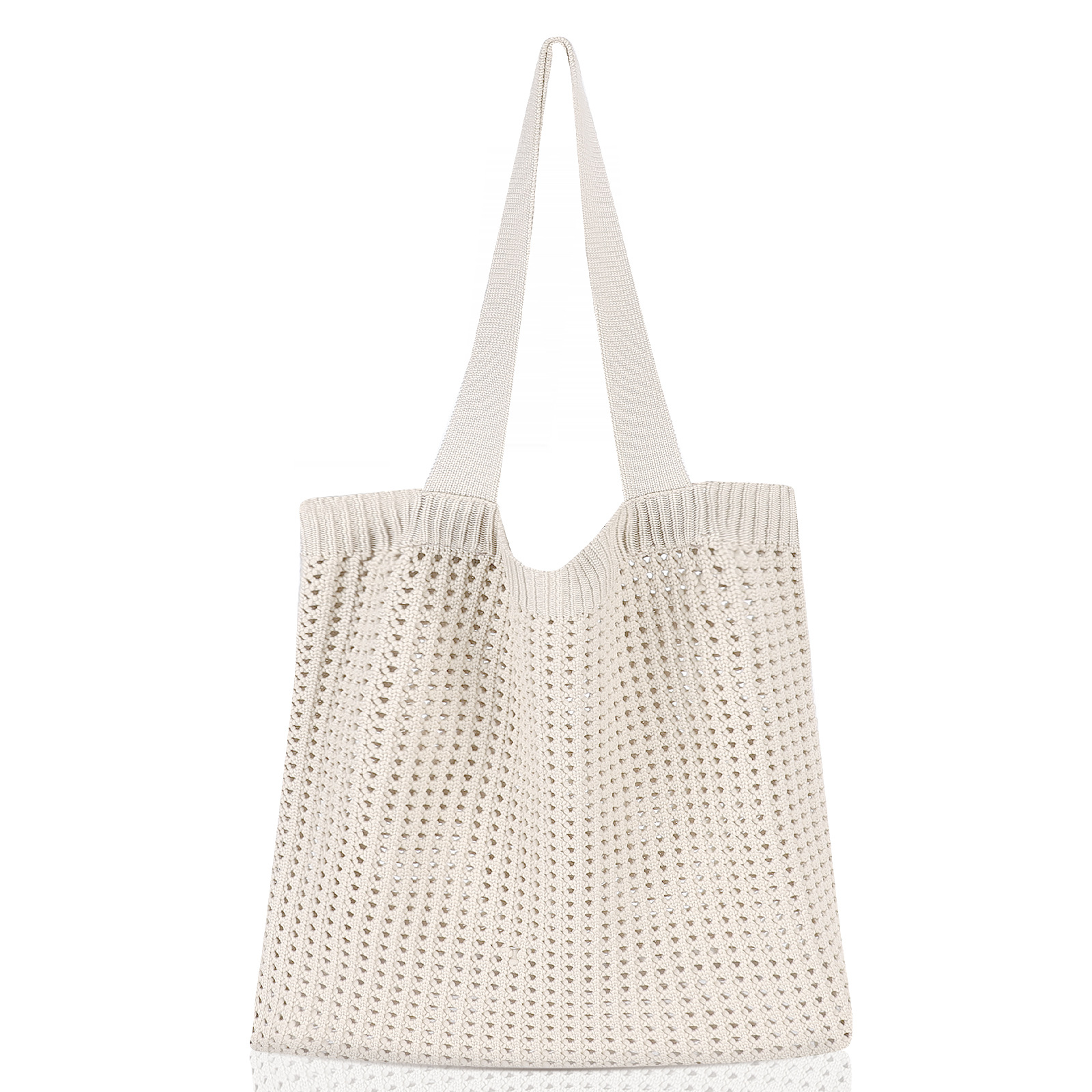 New Korean-style woven bag for women, a fashionable and simple handbag with a large capacity hollowed-out tote bag, exclusively for cross-border use pic 5