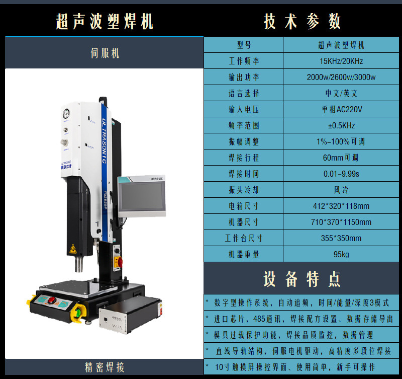 超声波塑焊机 ABS塑料超声波焊接 充电器电源适配器超声波焊接机详情1