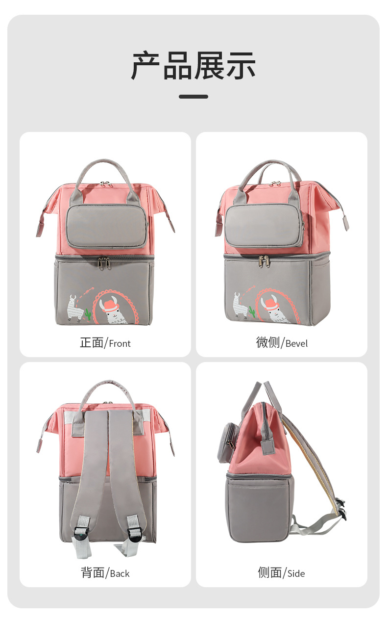 新款杀菌妈咪包母婴外出轻背奶包母乳保鲜保温冰包多功能妈妈包详情17
