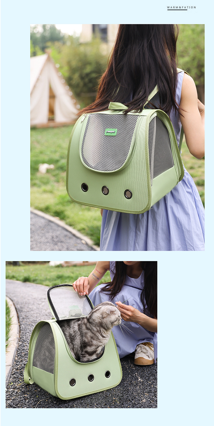 New pet fashion backpacks: cat bags, dog bags, crossbody bags, portable cat double-shoulder pet bags for going out pic 15