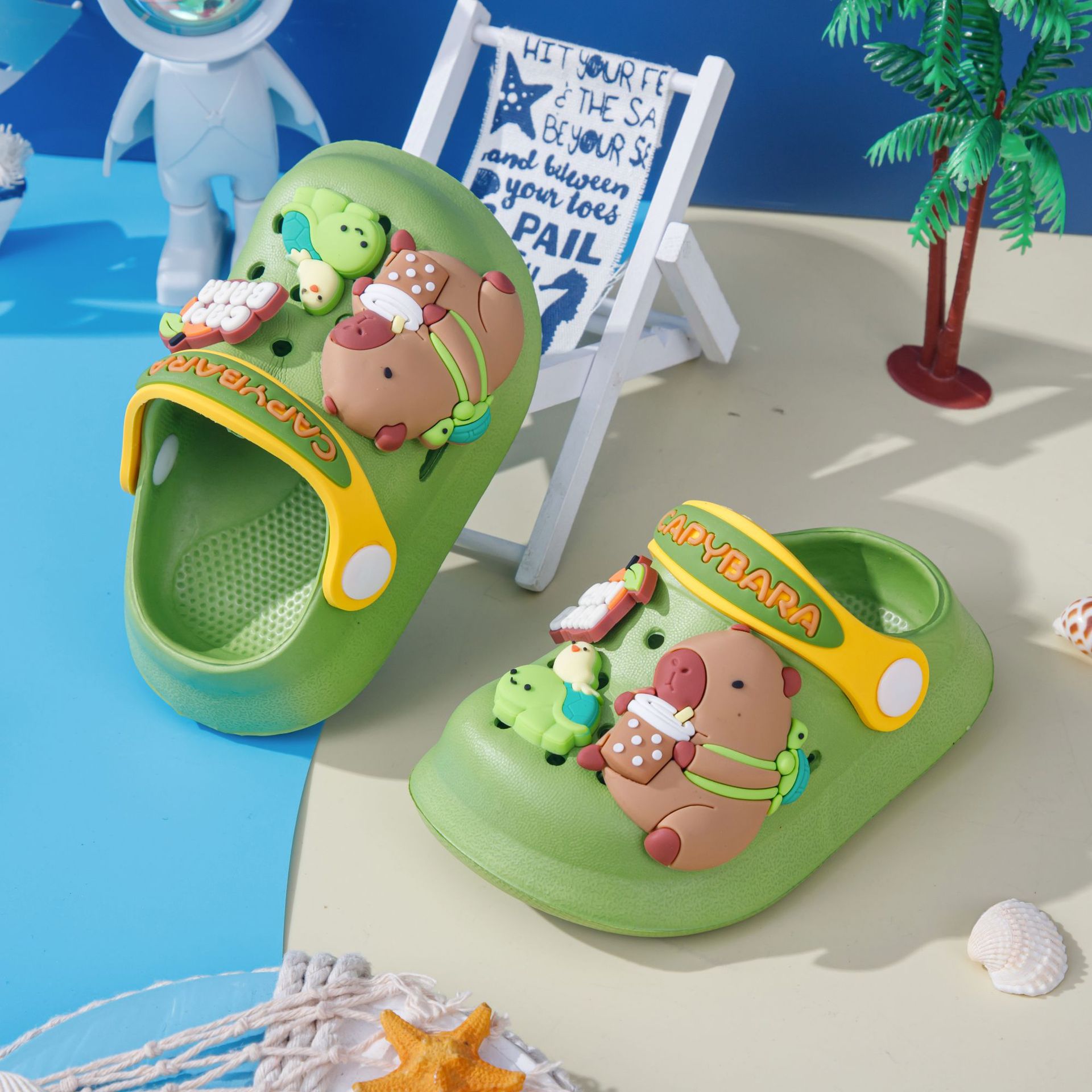 儿童多标洞洞鞋批发夏中大童男童女童卡通凉鞋透气小童宝宝凉拖女详情6