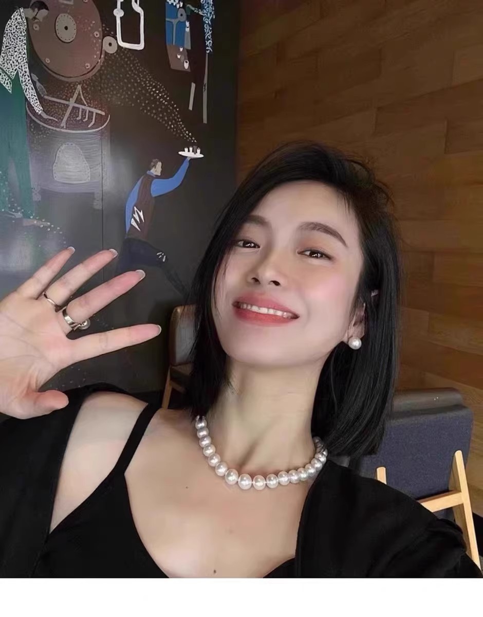 天然澳母贝珍珠项链925银元宝扣强光高品质贝珠澳白项链工厂批发详情31